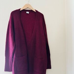 Cielo Deep Red Cardigan Sweater